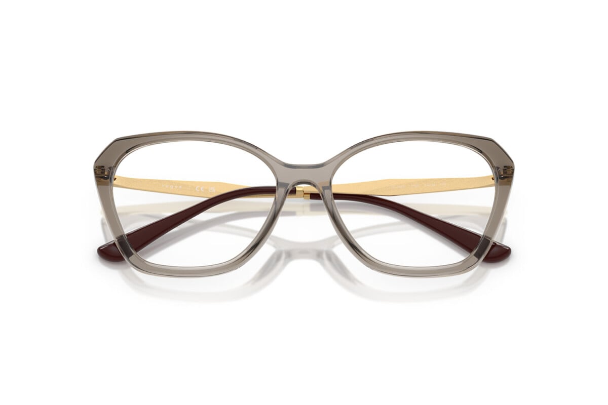 VOGUE - 3156 MARRONE TRASPARENTE | OCCHIALE DA VISTA DONNA - VO 5522 TAGLIA 52