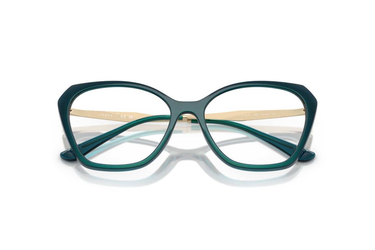 VOGUE - 3224 TOP BLU/OTTANIO TRASPARENTE | OCCHIALE DA VISTA DONNA - VO 5522 TAGLIA 52
