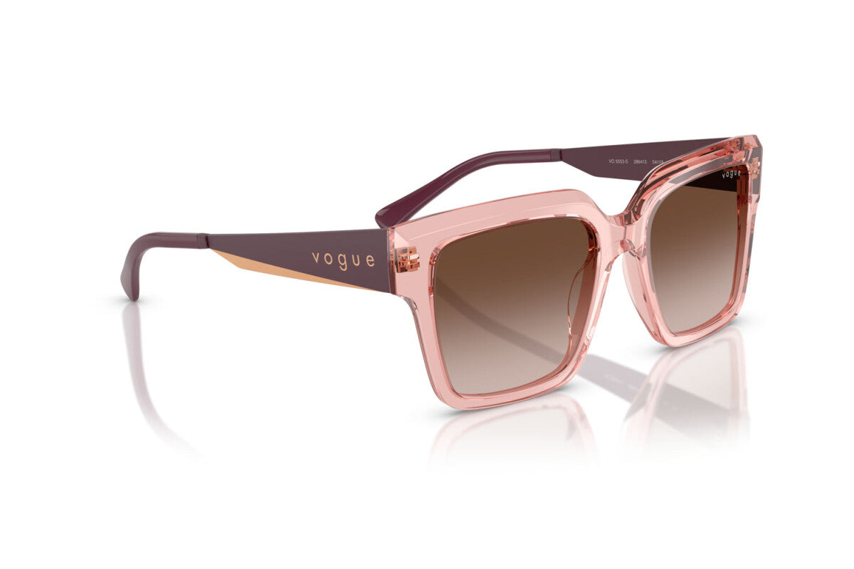 VOGUE - 286413 ROSA SCURO TRASPARENTE | OCCHIALE DA SOLE DONNA - VO 5553S TAGLIA 54