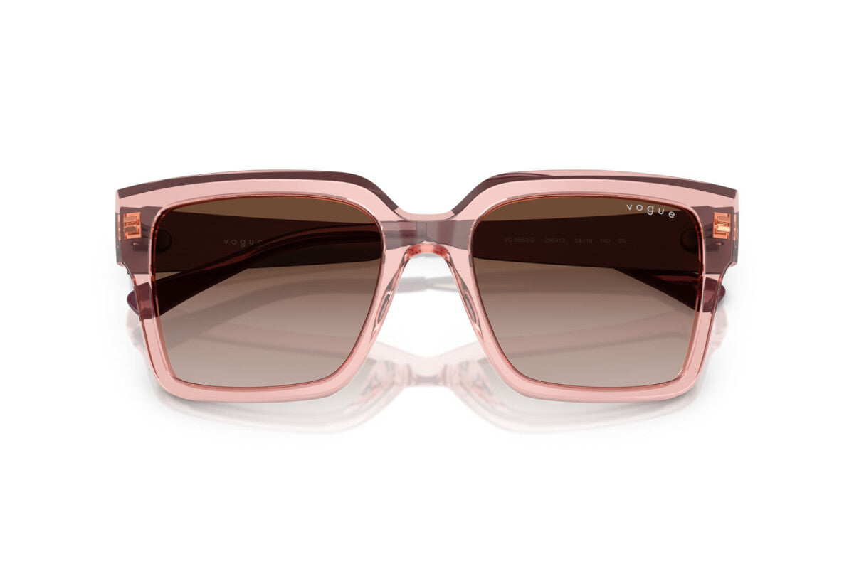 VOGUE - 286413 ROSA SCURO TRASPARENTE | OCCHIALE DA SOLE DONNA - VO 5553S TAGLIA 54