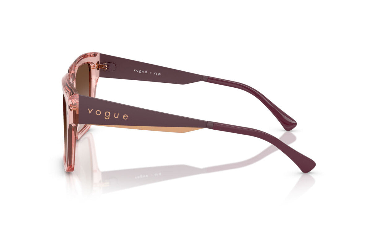 VOGUE - 286413 ROSA SCURO TRASPARENTE | OCCHIALE DA SOLE DONNA - VO 5553S TAGLIA 54