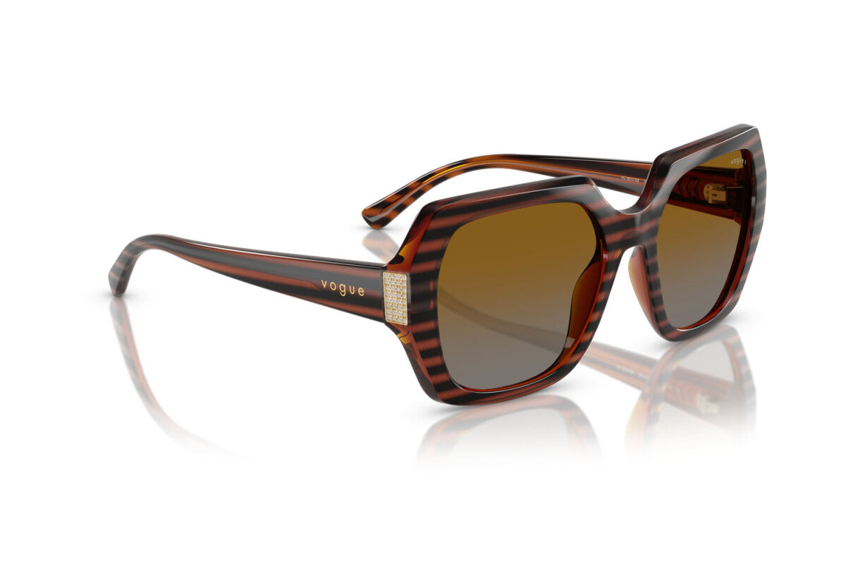 VOGUE - 2571T5 AVANA MARRONE STRIATO | OCCHIALE DA SOLE DONNA - VO 5612SB TAGLIA 55