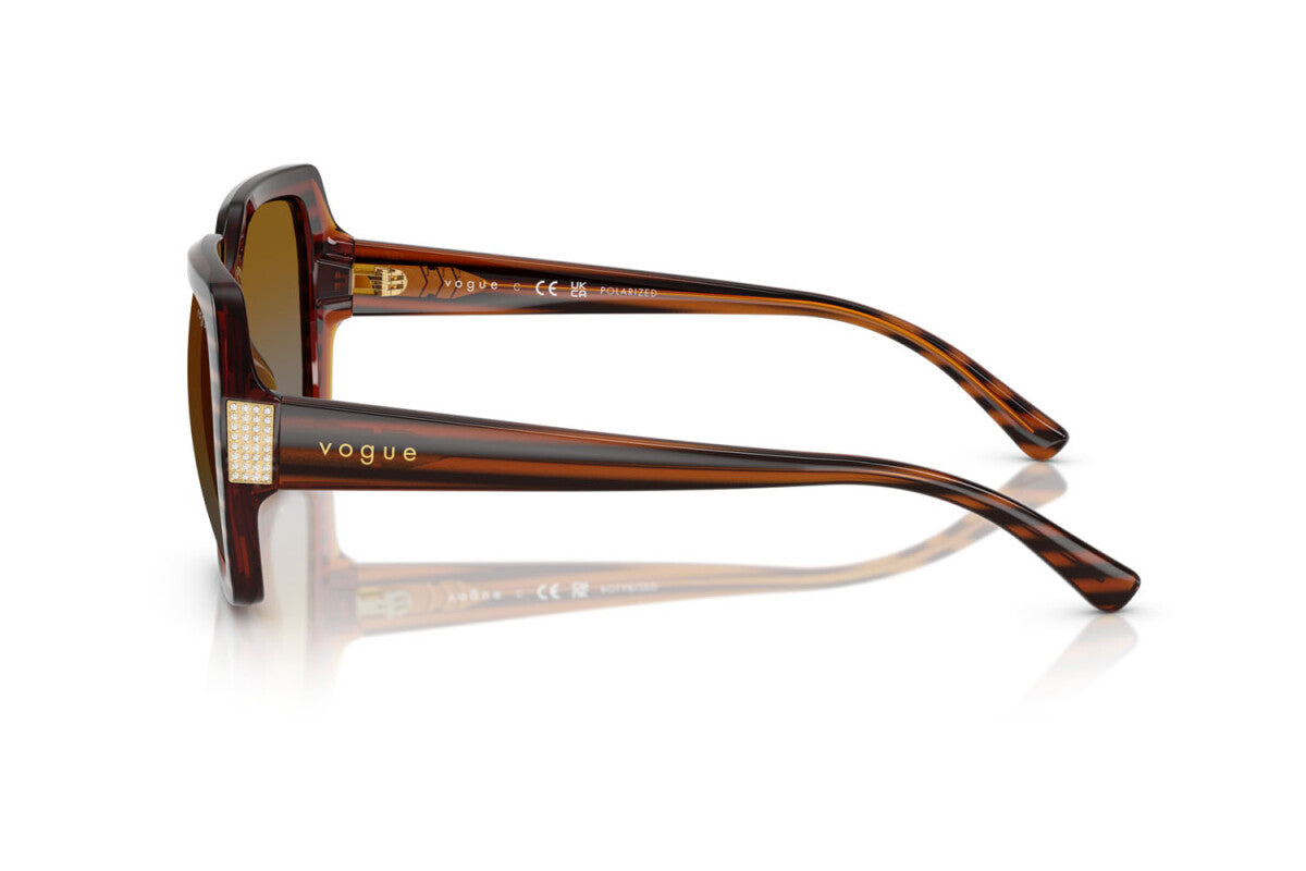 VOGUE - 2571T5 AVANA MARRONE STRIATO | OCCHIALE DA SOLE DONNA - VO 5612SB TAGLIA 55