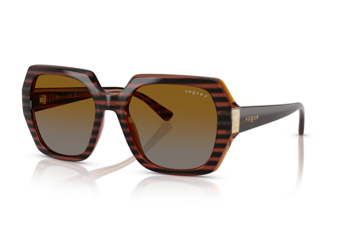 VOGUE - 2571T5 AVANA MARRONE STRIATO | OCCHIALE DA SOLE DONNA - VO 5612SB TAGLIA 55