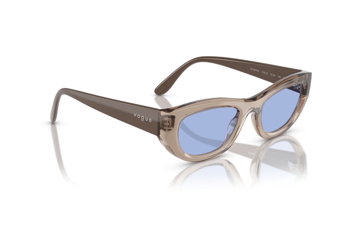 VOGUE - 318172 MARRONE CHIARO TRASPARENTE | OCCHIALE DA SOLE DONNA - VO 5616S TAGLIA 51
