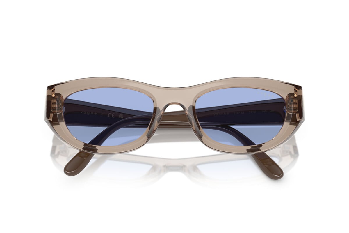 VOGUE - 318172 MARRONE CHIARO TRASPARENTE | OCCHIALE DA SOLE DONNA - VO 5616S TAGLIA 51