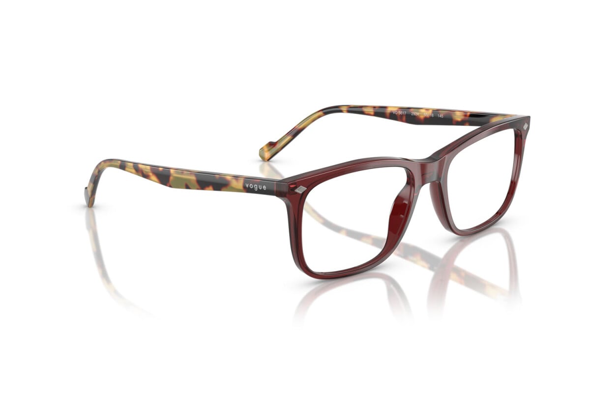 VOGUE - 2924 BORDEAUX TRASPARENTE | OCCHIALE DA VISTA UOMO - VO 5617 TAGLIA 53