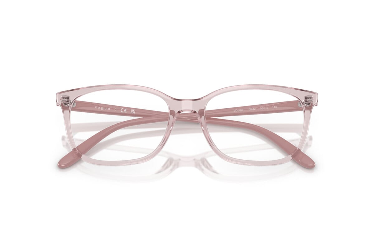 VOGUE - 2942 ROSA TRASPARENTE | OCCHIALE DA VISTA DONNA - VO 5621 TAGLIA 51