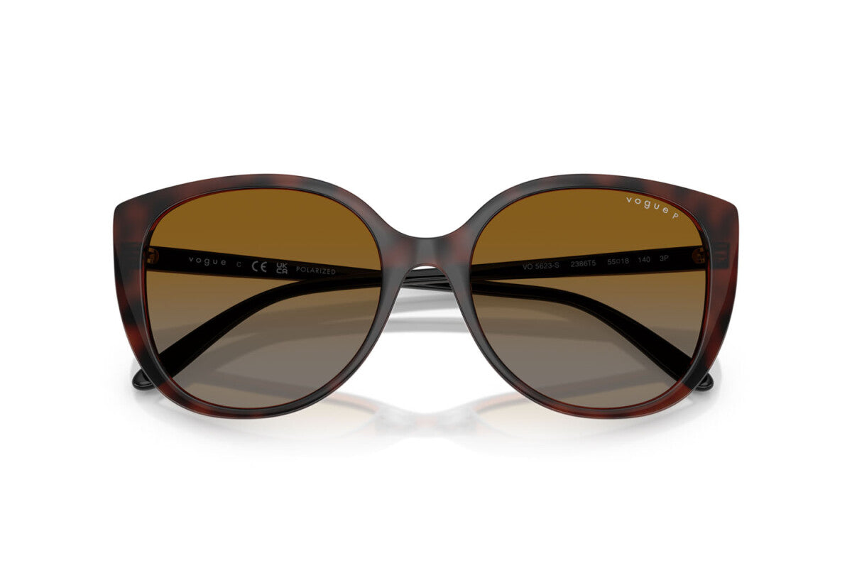 VOGUE - 2386T5 TOP AVANA SCURO/CASTANO CHIARO | OCCHIALE DA SOLE DONNA - VO 5623S TAGLIA 55