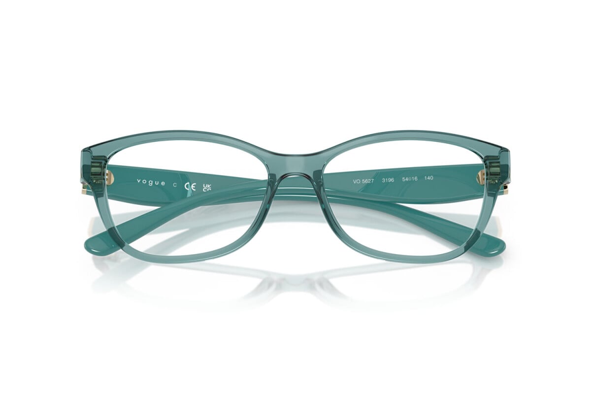 VOGUE - 3196 VERDE CHIARO TRASPARENTE | OCCHIALE DA VISTA DONNA - VO 5627 TAGLIA 52