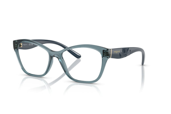 VOGUE - 3197 AZZURRO TRASPARENTE | OCCHIALE DA VISTA DONNA - VO 5628 TAGLIA 53