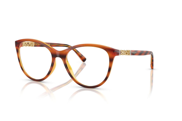 VOGUE - 1508 AVANA SCURA STRIATA | OCCHIALE DA VISTA DONNA - VO 5631B TAGLIA 53