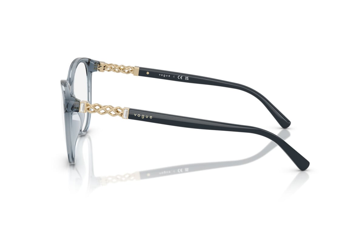 VOGUE - 2966 AZZURRO TRASPARENTE | OCCHIALE DA VISTA DONNA - VO 5631B TAGLIA 53