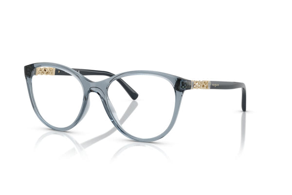 VOGUE - 2966 AZZURRO TRASPARENTE | OCCHIALE DA VISTA DONNA - VO 5631B TAGLIA 53
