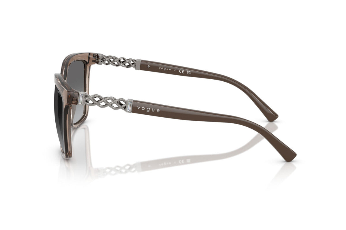 VOGUE - 294011 MARRONE TRASPARENTE | OCCHIALE DA SOLE DONNA - VO 5633SB TAGLIA 56