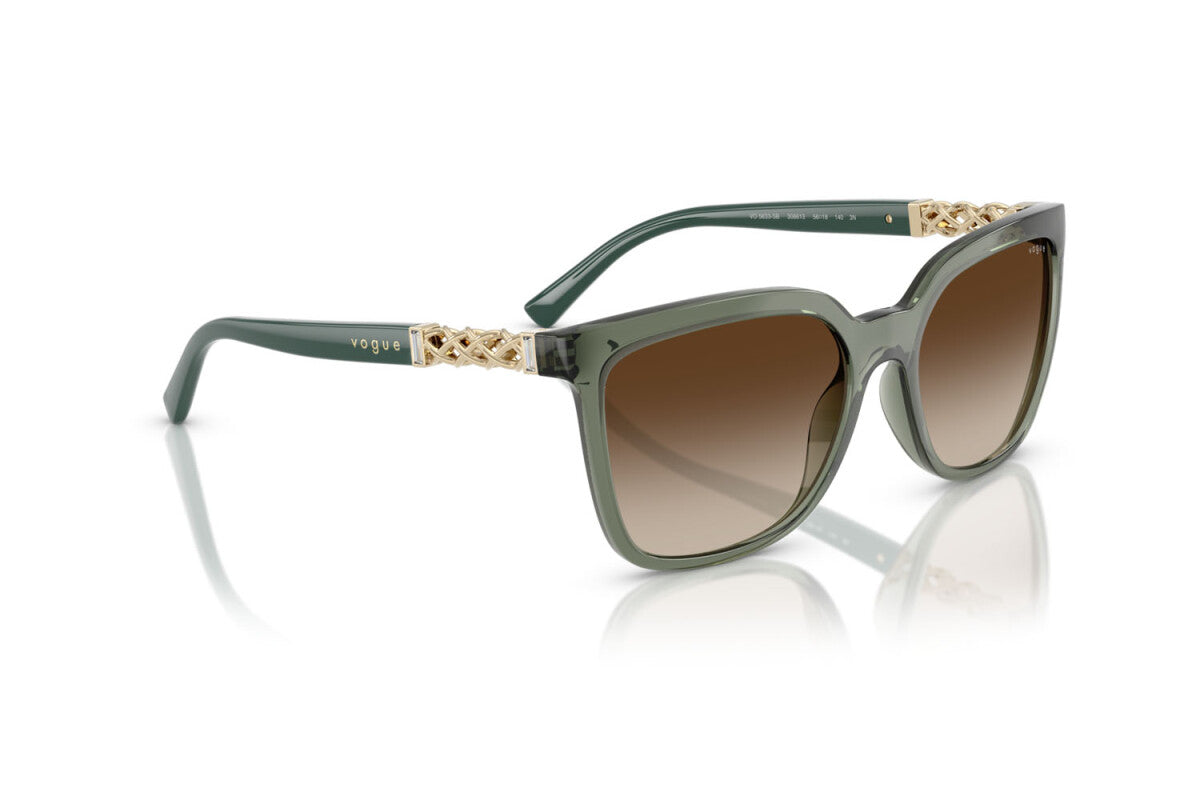 VOGUE - 308613 VERDE GERMANO REALE TRASPARENTE | OCCHIALE DA SOLE DONNA - VO 5633SB TAGLIA 56