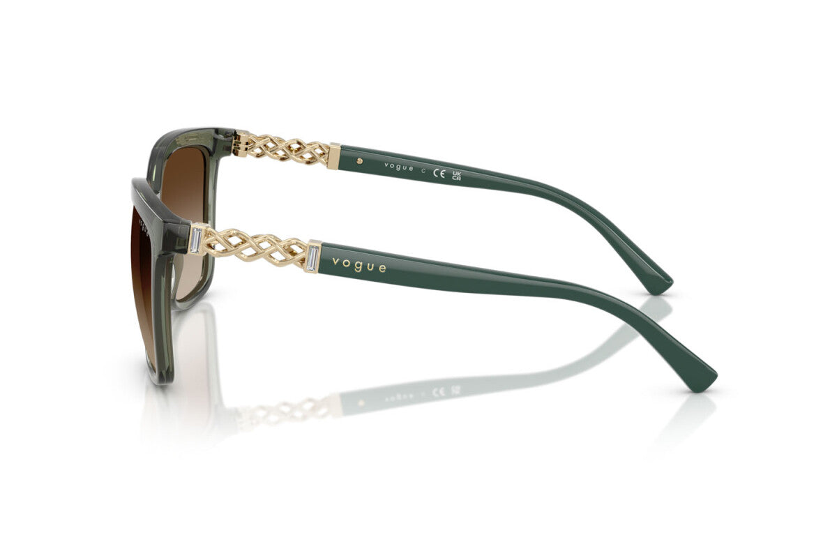 VOGUE - 308613 VERDE GERMANO REALE TRASPARENTE | OCCHIALE DA SOLE DONNA - VO 5633SB TAGLIA 56