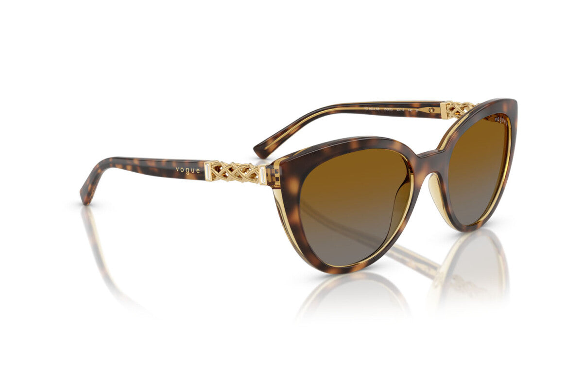 VOGUE - 1508T5 AVANA SCURA STRIATA | OCCHIALE DA SOLE DONNA - VO 5634SB TAGLIA 53