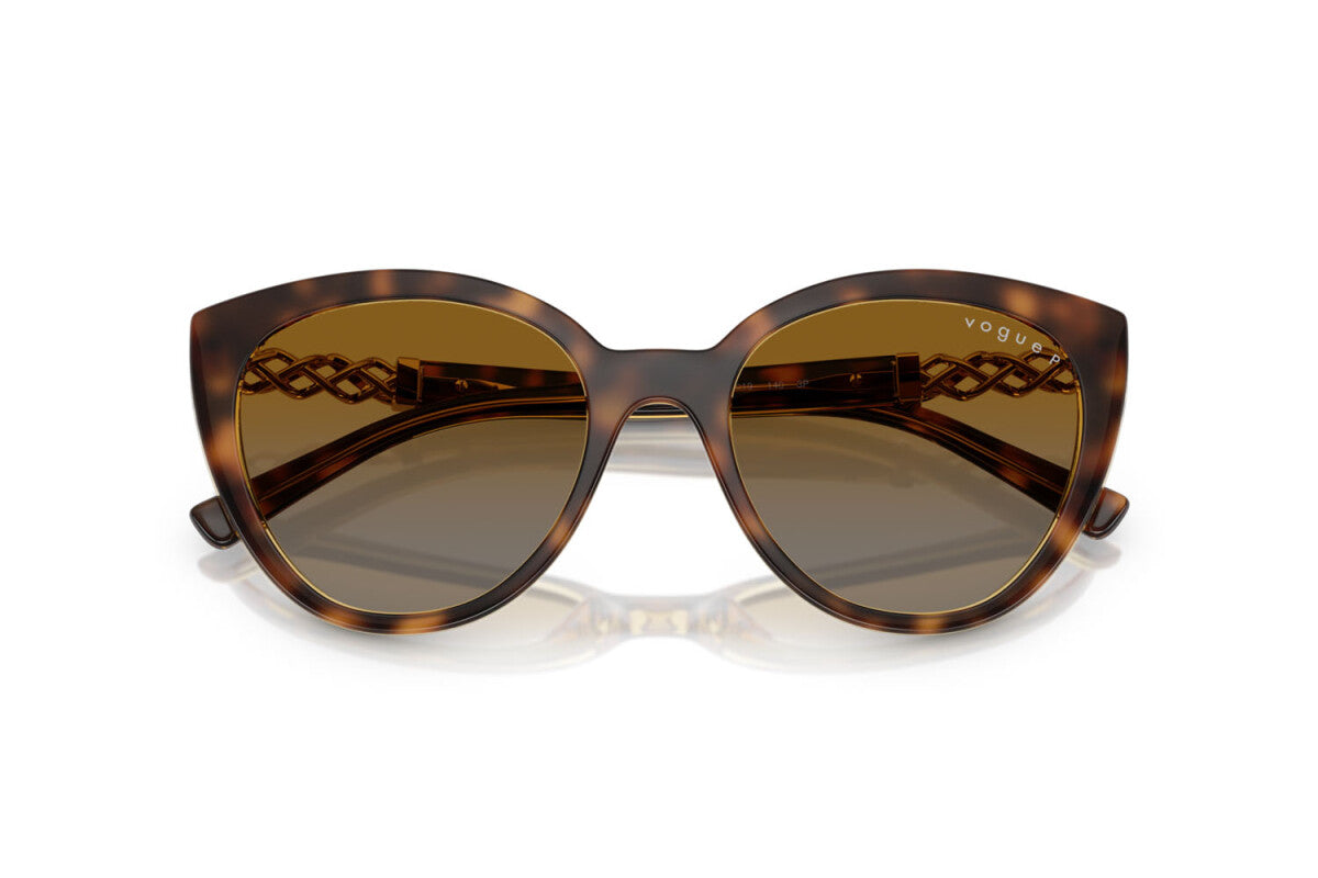 VOGUE - 1508T5 AVANA SCURA STRIATA | OCCHIALE DA SOLE DONNA - VO 5634SB TAGLIA 53