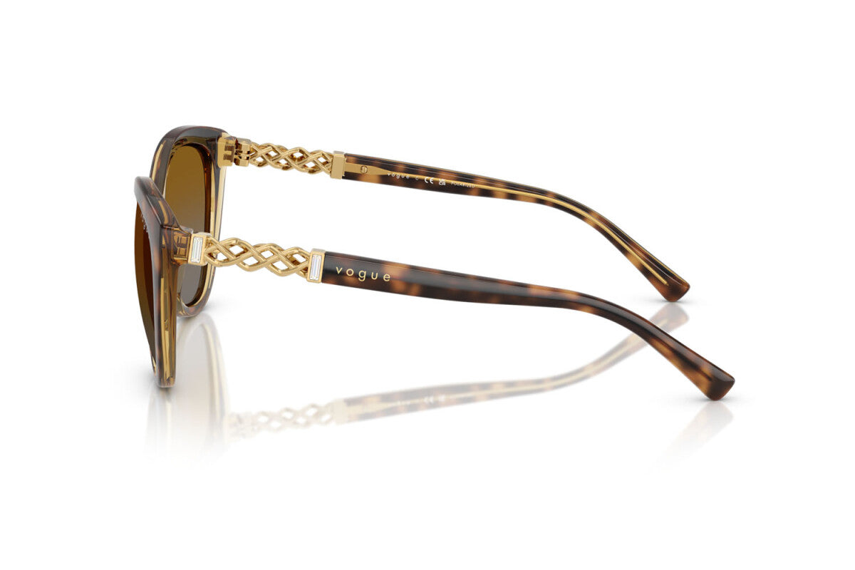 VOGUE - 1508T5 AVANA SCURA STRIATA | OCCHIALE DA SOLE DONNA - VO 5634SB TAGLIA 53