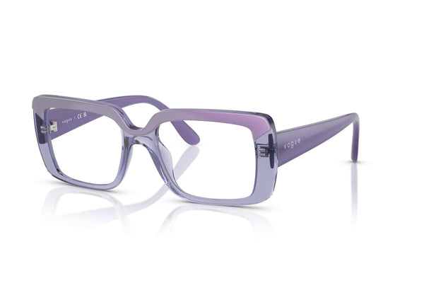 VOGUE - 3223 VIOLA SUPERIORE/VIOLA TRASPARENTE | OCCHIALE DA VISTA DONNA - VO 5636U TAGLIA 52