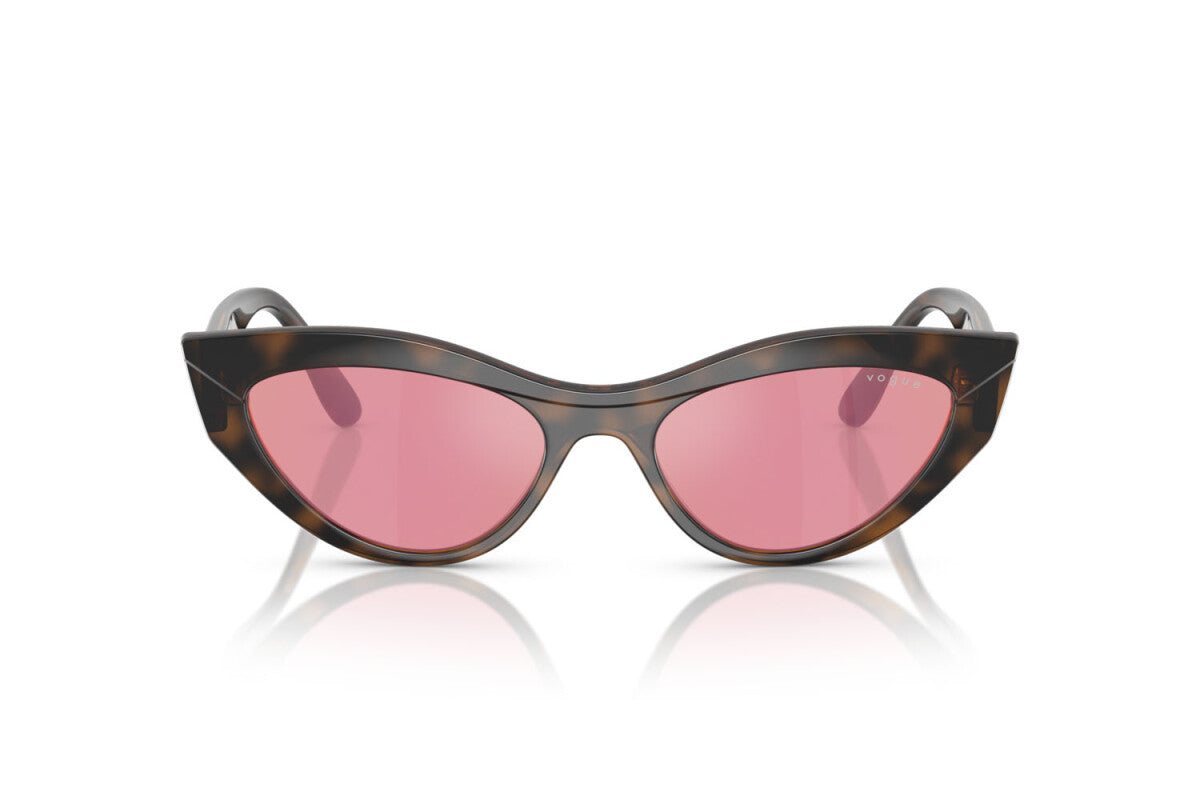 VOGUE - 2386F6 TOP AVANA/MARRONE CHIARO | OCCHIALE DA SOLE DONNA - VO 5637SU TAGLIA 52