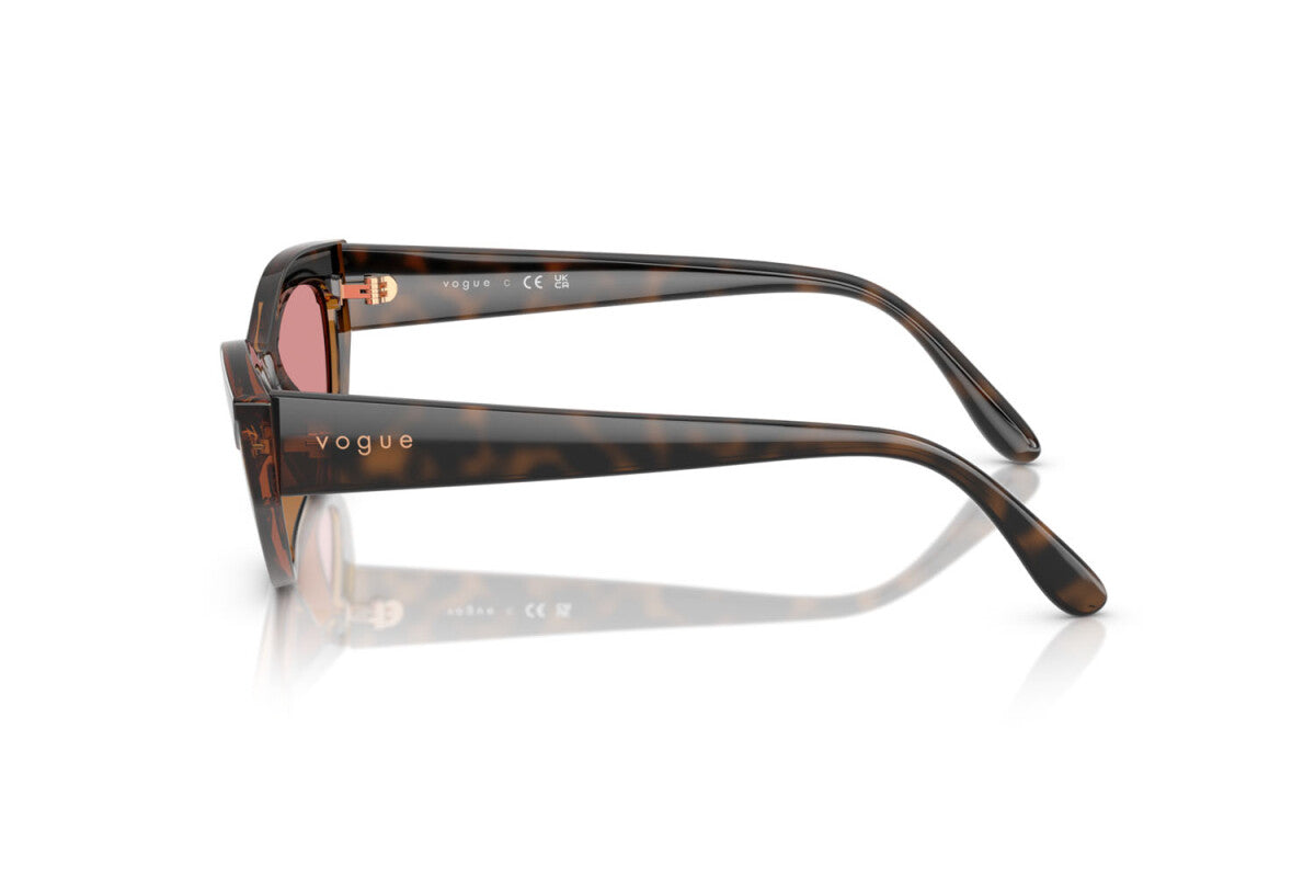 VOGUE - 2386F6 TOP AVANA/MARRONE CHIARO | OCCHIALE DA SOLE DONNA - VO 5637SU TAGLIA 52