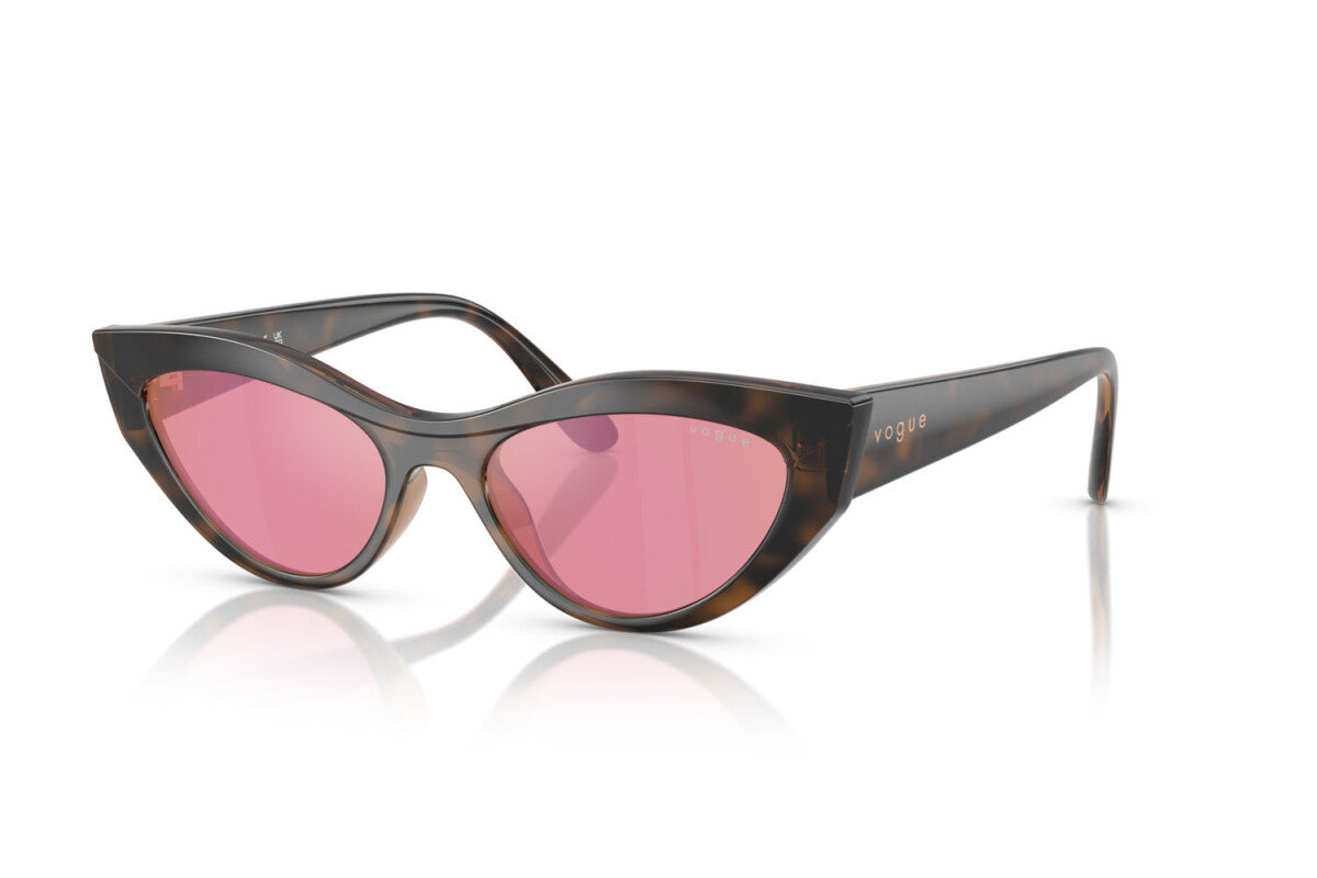 VOGUE - 2386F6 TOP AVANA/MARRONE CHIARO | OCCHIALE DA SOLE DONNA - VO 5637SU TAGLIA 52