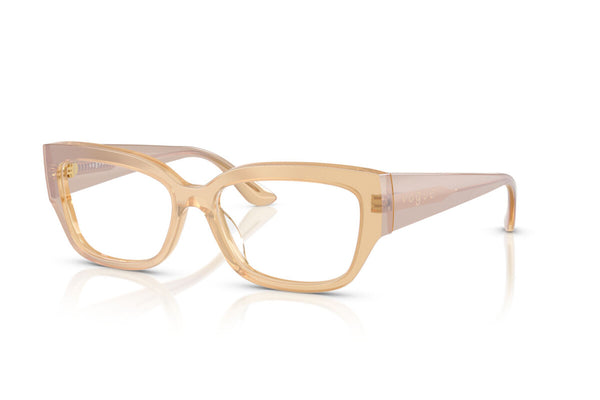 VOGUE - 3234 CREMA PERLA TRASPARENTE | OCCHIALE DA VISTA DONNA - VO 5639U TAGLIA 54