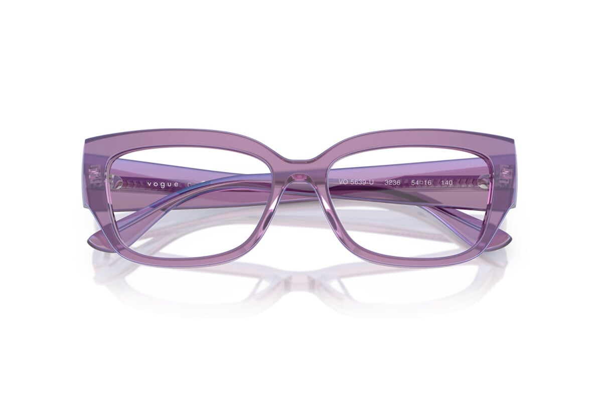 VOGUE - 3236 VIOLA PERLA TRASPARENTE | OCCHIALE DA VISTA DONNA - VO 5639U TAGLIA 52