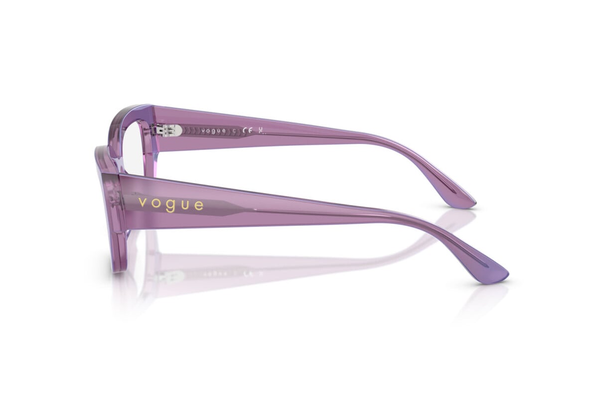 VOGUE - 3236 VIOLA PERLA TRASPARENTE | OCCHIALE DA VISTA DONNA - VO 5639U TAGLIA 54