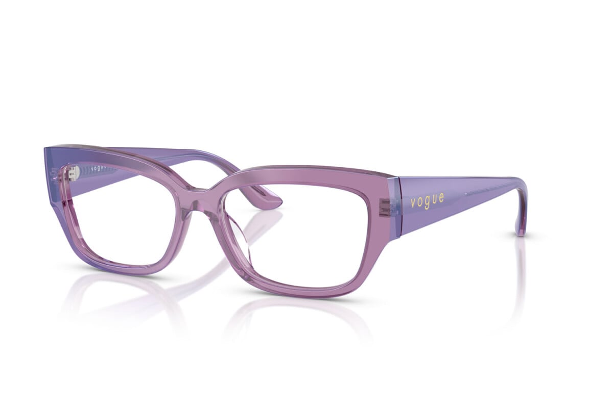 VOGUE - 3236 VIOLA PERLA TRASPARENTE | OCCHIALE DA VISTA DONNA - VO 5639U TAGLIA 52