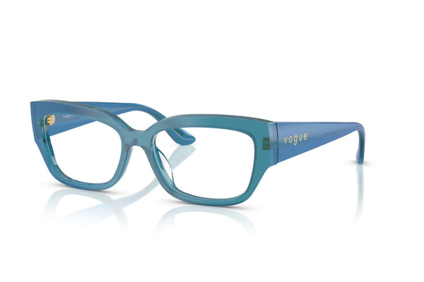 VOGUE - 3237 BLU PERLA TRASPARENTE | OCCHIALE DA VISTA DONNA - VO 5639U TAGLIA 54