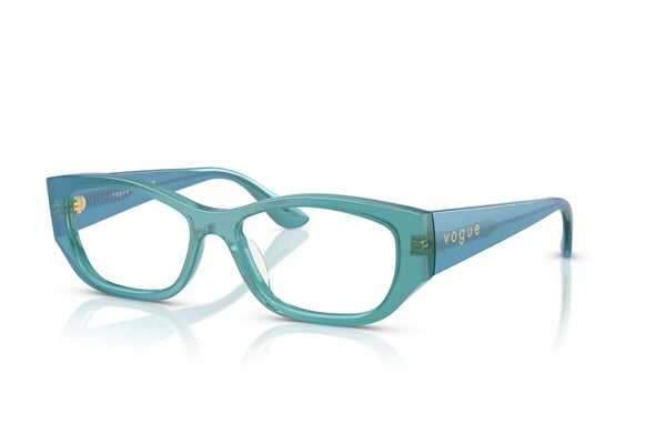 VOGUE - 3235 VERDE PERLA TRASPARENTE | OCCHIALE DA VISTA DONNA - VO 5640U TAGLIA 53