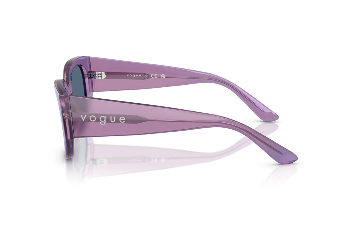 VOGUE - 323680 VIOLA PERLA TRASPARENTE | OCCHIALE DA SOLE DONNA - VO 5641SU TAGLIA 53