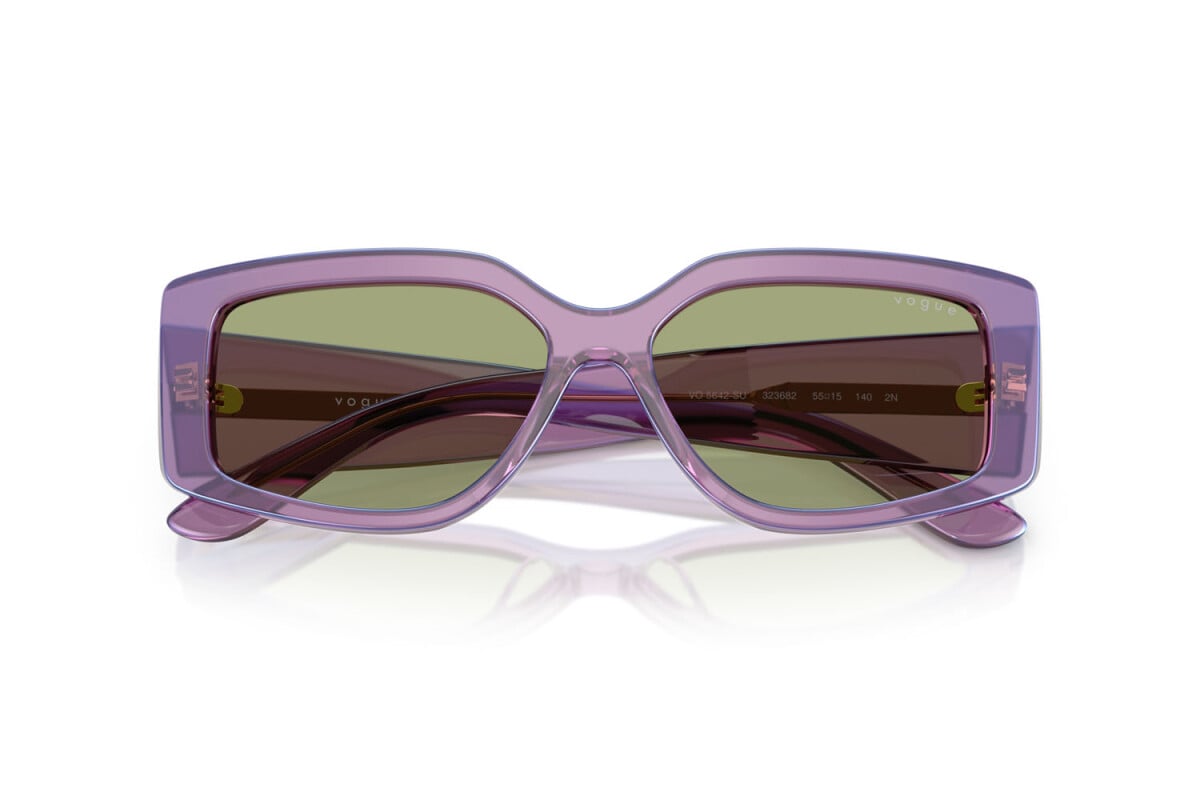 VOGUE - 323682 VIOLA PERLA TRASPARENTE | OCCHIALE DA SOLE DONNA - VO 5642SU TAGLIA 55