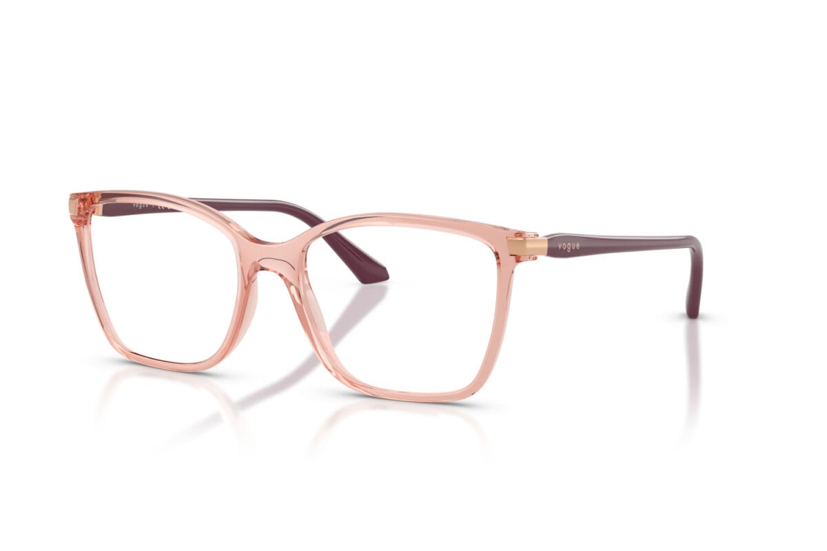 VOGUE - 2864 ROSA SCURO TRASPARENTE | OCCHIALE DA VISTA DONNA - VO 5654 TAGLIA 51