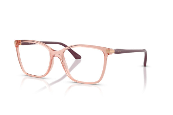 VOGUE - 2864 ROSA SCURO TRASPARENTE | OCCHIALE DA VISTA DONNA - VO 5654 TAGLIA 53