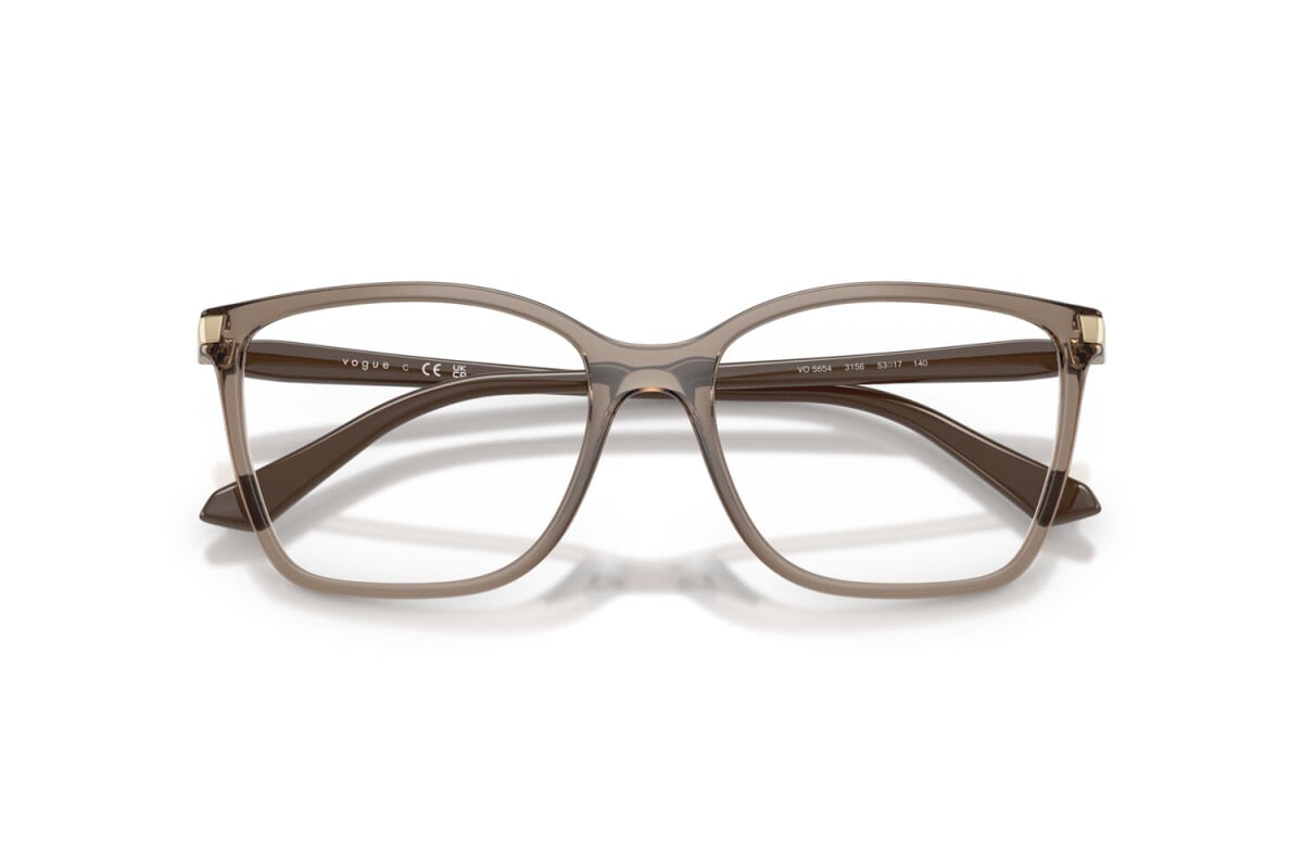 VOGUE - 3156 MARRONE TRASPARENTE | OCCHIALE DA VISTA DONNA - VO 5654 TAGLIA 51