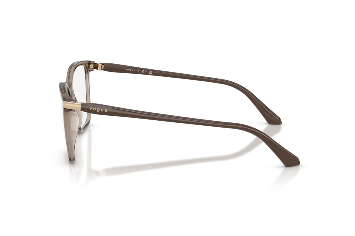 VOGUE - 3156 MARRONE TRASPARENTE | OCCHIALE DA VISTA DONNA - VO 5654 TAGLIA 51