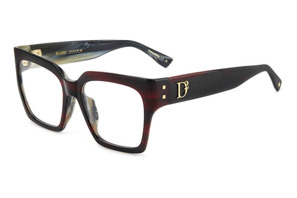 OCCHIALE DA VISTA DONNA | DSQUARED2 D2 0151/G - K4G CORNO BORDEAUX - CALIBRO UNICO