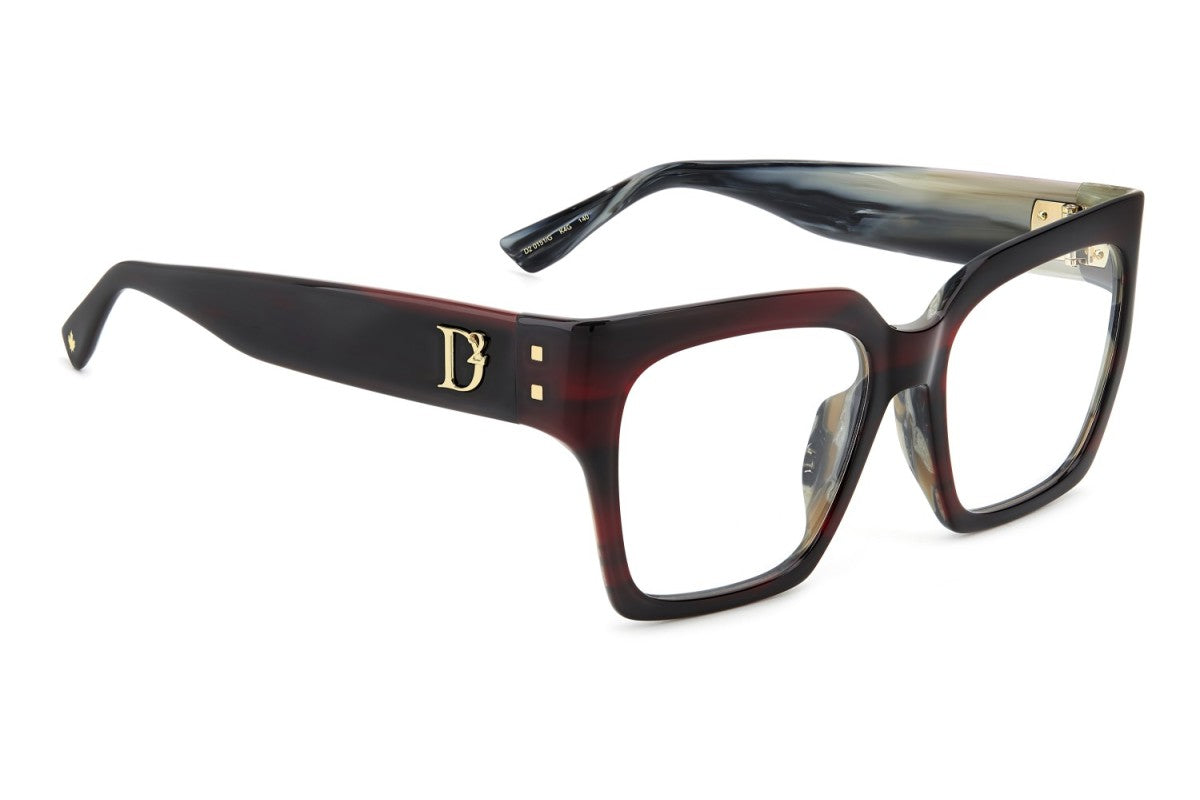 OCCHIALE DA VISTA DONNA | DSQUARED2 D2 0151/G - K4G CORNO BORDEAUX - CALIBRO UNICO