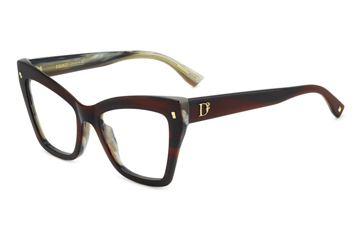 OCCHIALE DA VISTA DONNA | DSQUARED2 D2 0152 - K4G CORNO BORDEAUX - CALIBRO 54