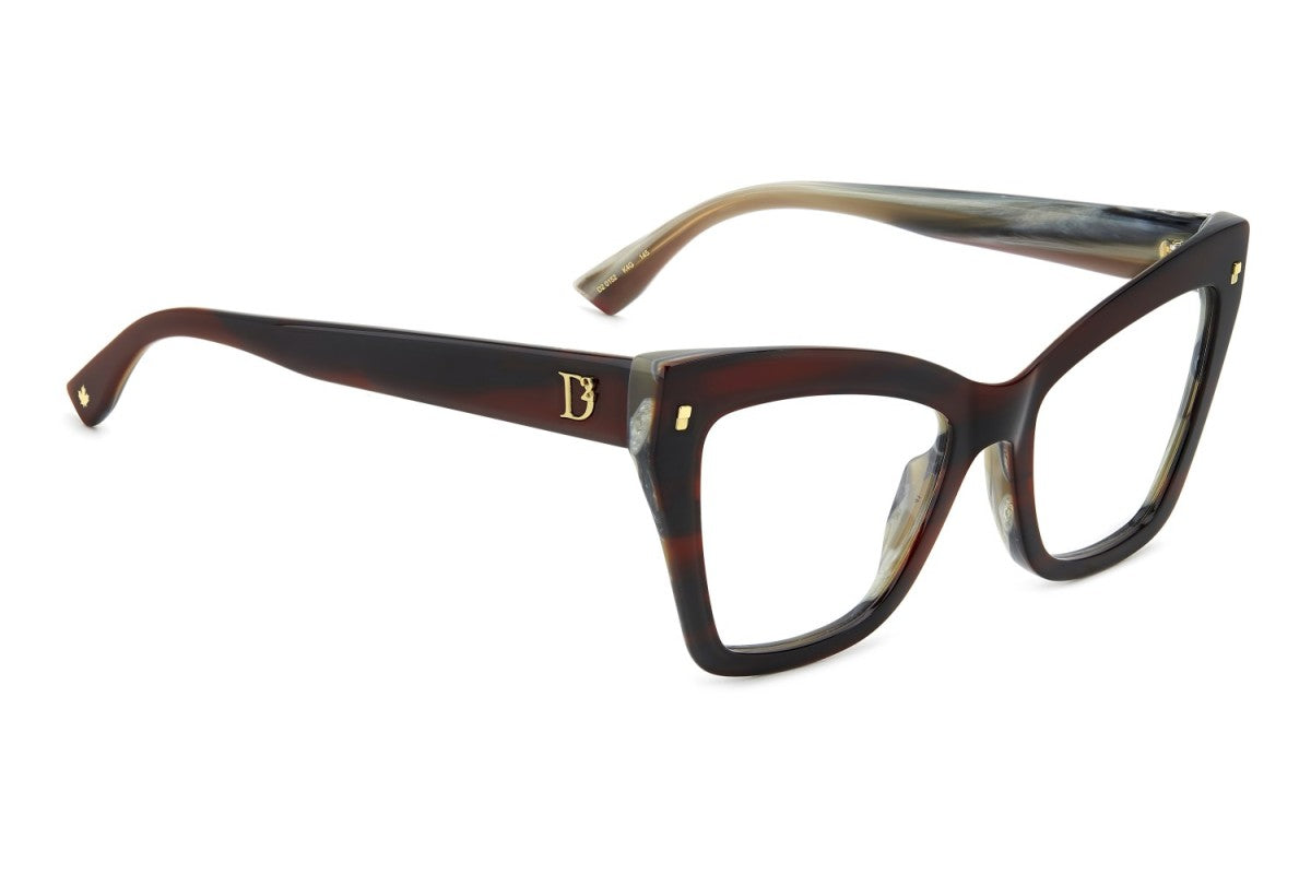 OCCHIALE DA VISTA DONNA | DSQUARED2 D2 0152 - K4G CORNO BORDEAUX - CALIBRO 54