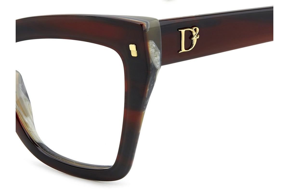 OCCHIALE DA VISTA DONNA | DSQUARED2 D2 0152 - K4G CORNO BORDEAUX - CALIBRO 54