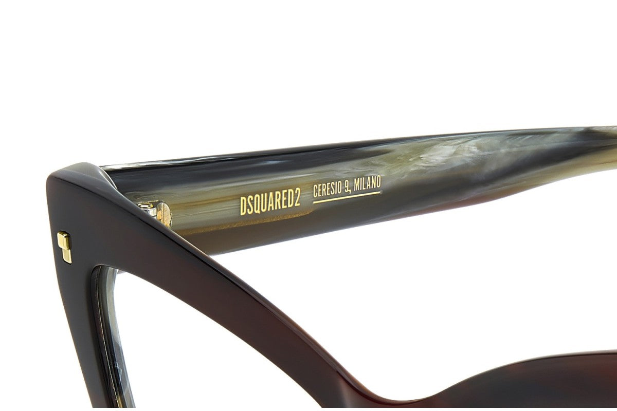 OCCHIALE DA VISTA DONNA | DSQUARED2 D2 0152 - K4G CORNO BORDEAUX - CALIBRO 54