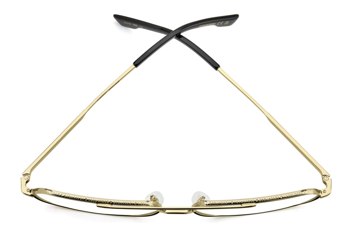 DSQUARED2 - 0NZ ORO OPACO NERO | OCCHIALE DA VISTA UOMO - D2 0157 CALIBRO 60