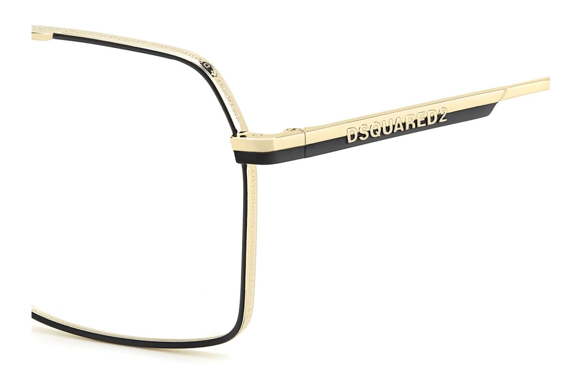 DSQUARED2 - 0NZ ORO OPACO NERO | OCCHIALE DA VISTA UOMO - D2 0157 CALIBRO 60