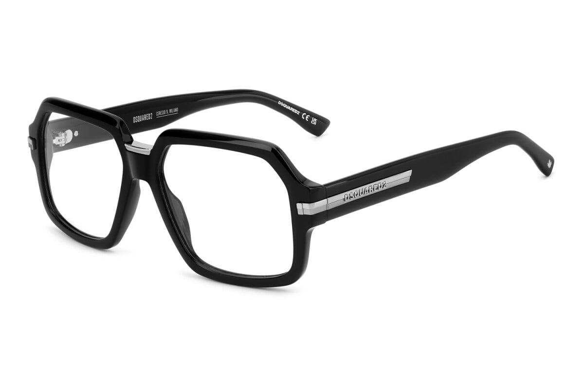 DSQUARED2 - 284 RUTENIO NERO | OCCHIALE DA VISTA UOMO - D2 0162 CALIBRO 56