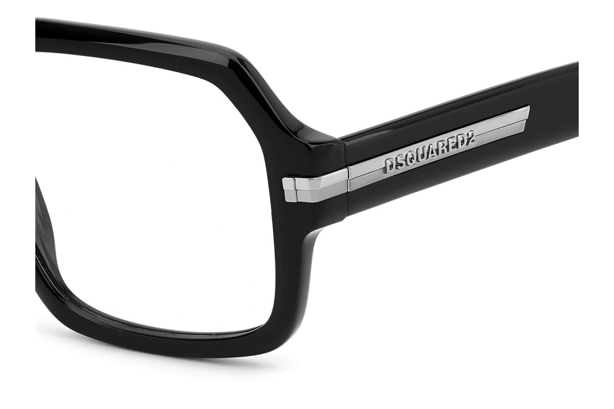 DSQUARED2 - 284 RUTENIO NERO | OCCHIALE DA VISTA UOMO - D2 0162 CALIBRO 56